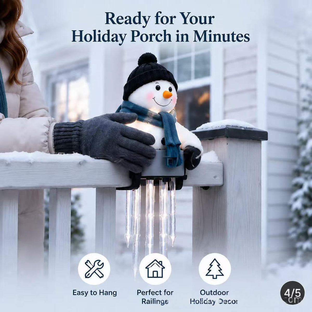 PrimeNest™ Snowman Icicle LED Light Decor