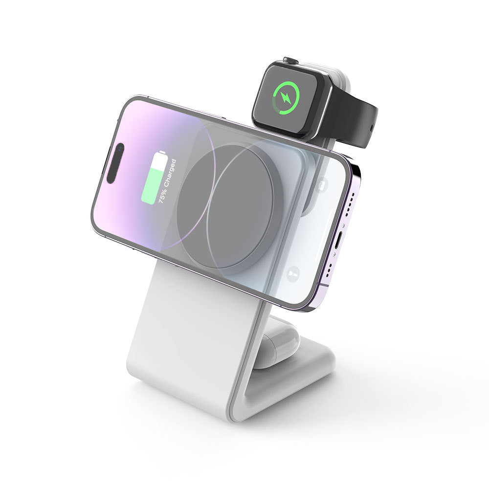 PrimeNest™ 3-in-1 Certified Magnetic Wireless Charger