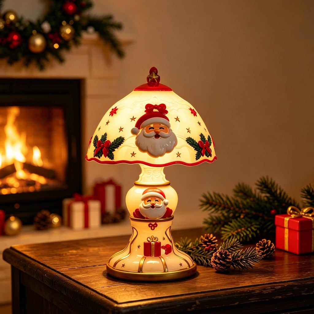 PrimeNest™ Santa Claus Reindeer Table Lamp Resin Craft