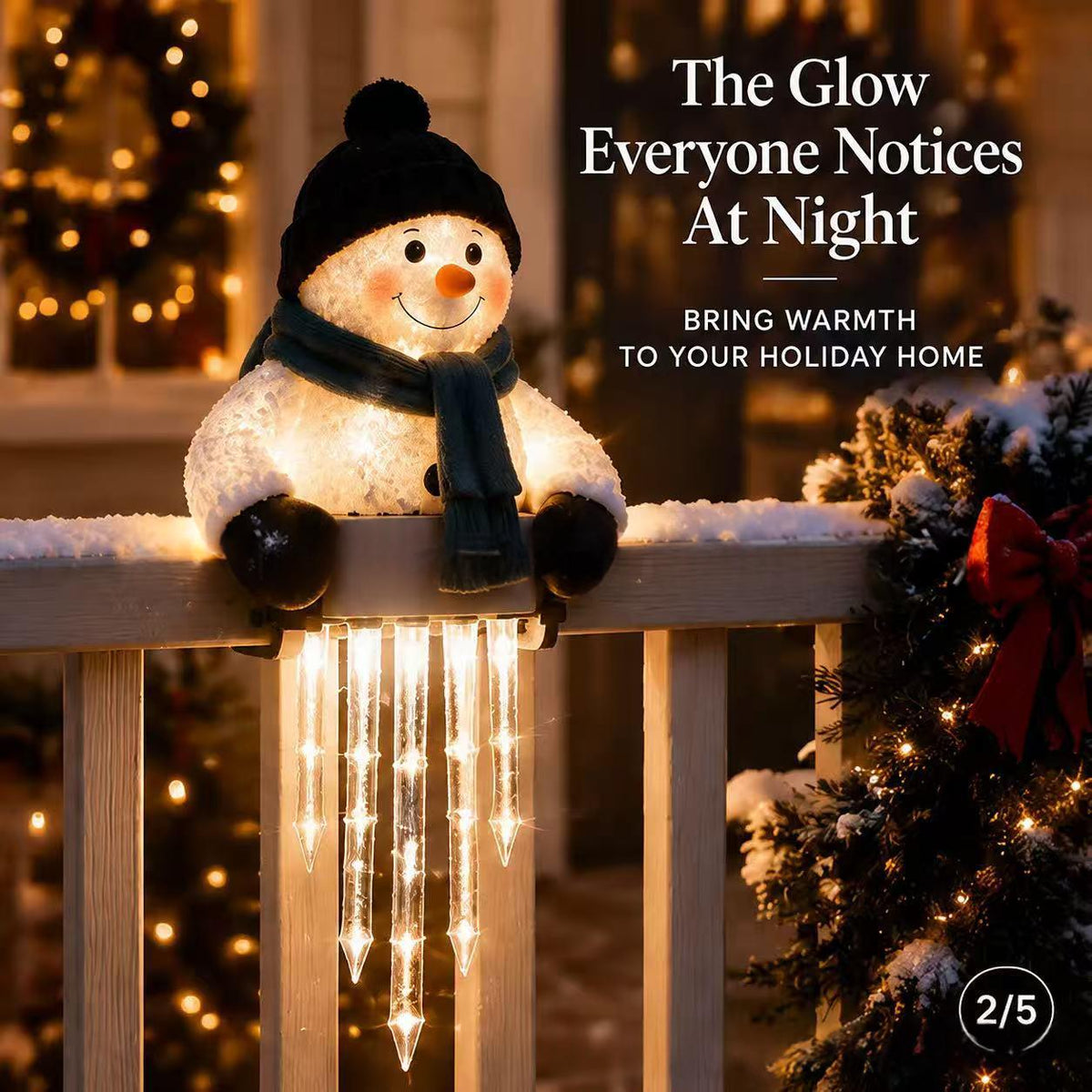 PrimeNest™ Snowman Icicle LED Light Decor