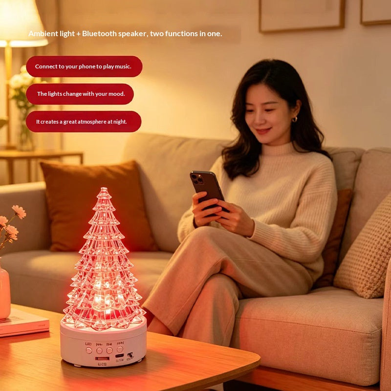 PrimeNest™ Christmas Tree Multicolor Crystal Lamp Desktop Decorative Atmosphere Night Light